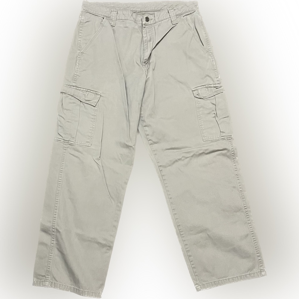 Wrangler Cargo Pants 34 Khaki Tan Casual Carpenter Durable Workwear Outdoor